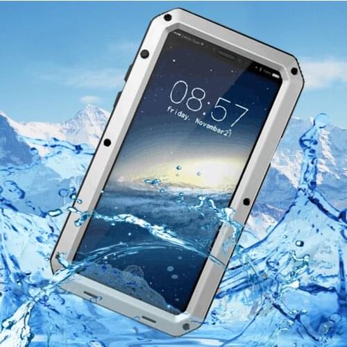 Luxury Shockproof Doom Armor Shock Metal Aluminum Case for iPhone 8 7 6s Plus 5s SE X 10 11 Pro XS Max XR Silicone Rugged Cover