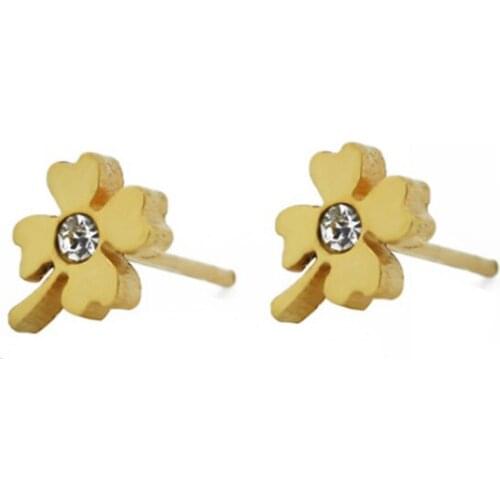 Fairladyhood Jewelry New Design Stainless Steel Fashion Jewelry Clover Stud Earrings for Woman