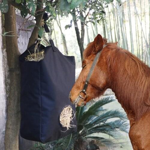 Hay net bag slow feeding bag horse feeder all day feeding large feeding bag big hole equestrian supplies pet horse supplies