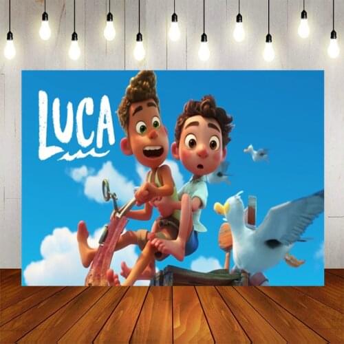 Disney Film Luca Birthday Party Photography Backgrounds Vinyl Cloth Customizable Photo Shootings Baby Shower Wedding Backdrop
