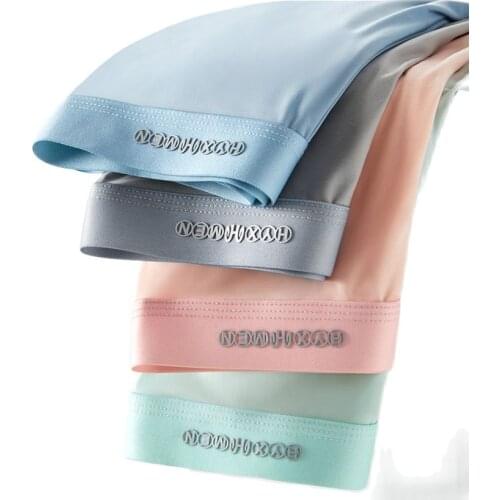 Mens Boxers Underwear Summer Ice Silk Ultrathin Model Of Breathable Antibacterial Cotton Pants Shorts