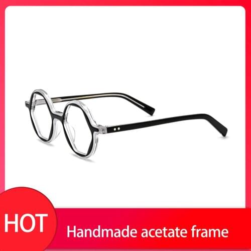 Vintage Round Acetate Glasses Frame Men Women Luxury Brand Retro Prescription Optical Myopia Eyeglasses Frame Eyewear