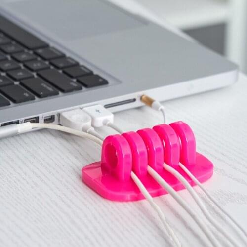 1pc Soft Line Home School Desktop Cute Cord Line Line Desktop Accessory Wire Silicone Holder Winder