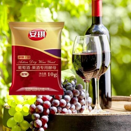 1 Pack Yeast Alcohol, Active Dry Wine Yeast, Used For Red Wine Free Shipping bag 10 G / Brewing