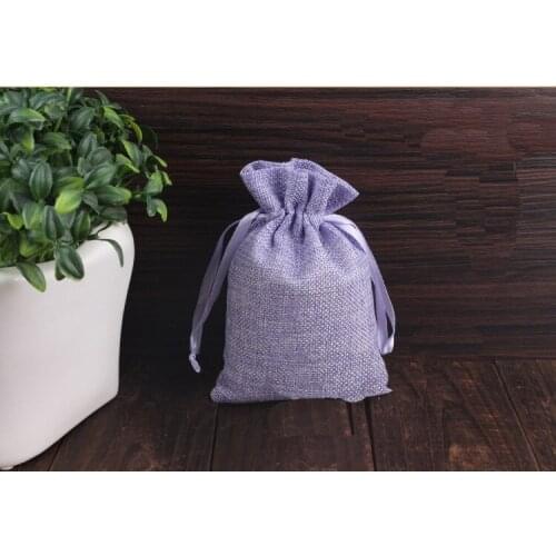10*15cm 100pcs Handmade Jute Drawstring Burlap Bags For Wedding Party Christmas Gift Jewelry Pouches Packaging Bags