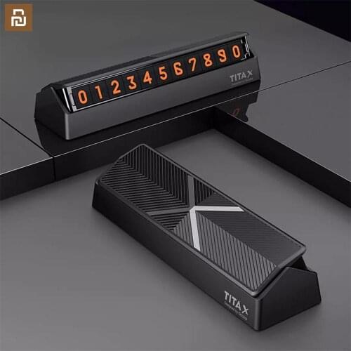 Youpin TITA X Car Styling Temporary Parking Card Stop Sign Phone Number Card Plate Telephone Number Car Park Car Accessories