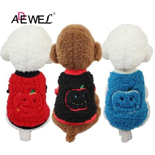 ADEWEL 2020 Autumn And Winter Ropa Perro Costume Black Dog Clothes For Small Dogs Ropa De Perro Honden Kleding Vestiti Cane L