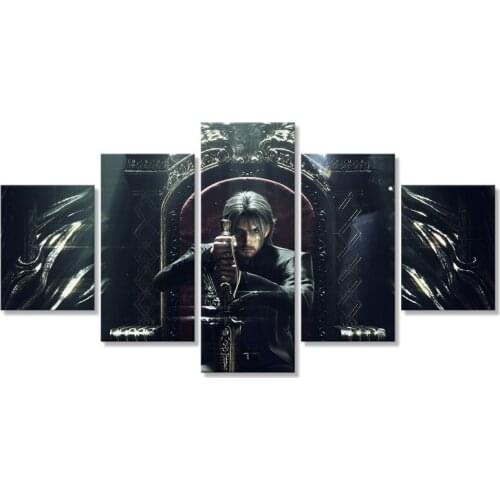 Final Fantasy XV Noctis Canvas Printed Pictures Wall Artwork 5 Panel Paintings Home Decoration Module Poster Living Room
