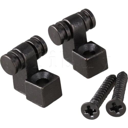 Yibuy Guitar Roller String Tress For Electric Guitar-Set of 2 Nickel-black