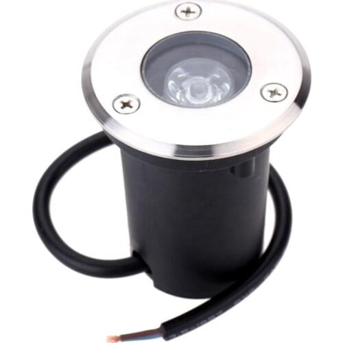 IP68 Waterproof 1W 12V 24V 85-265VAC RGB White LED Underground Light for Garden Yard Path Outdoor Ground