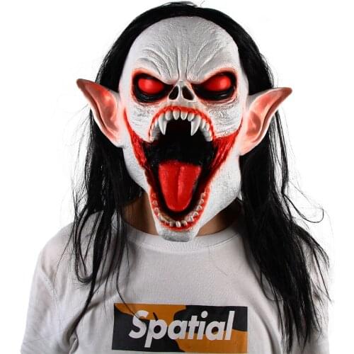 Morbius The Living Vampire Mask Halloween Horror Party Cosplay Costume Props Bloody Terror Headgear