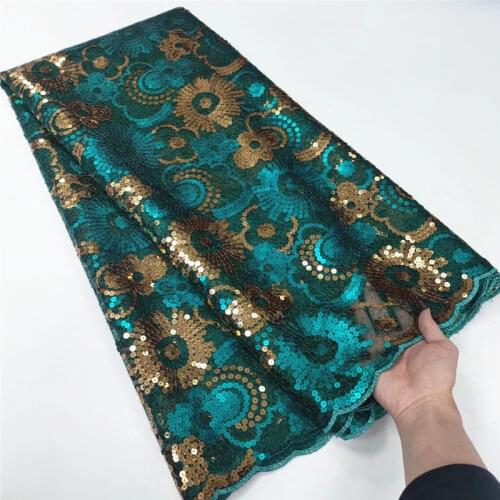 Latest 2019 blue french lace fabric with stones 5yards per piece african lace fabric african fabric nigerian lace fabrics
