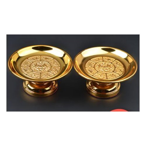 Household before offering Pan Buddha Alloy lotus To worship Buddhist vestments Excellent articles Fruit tray accessories