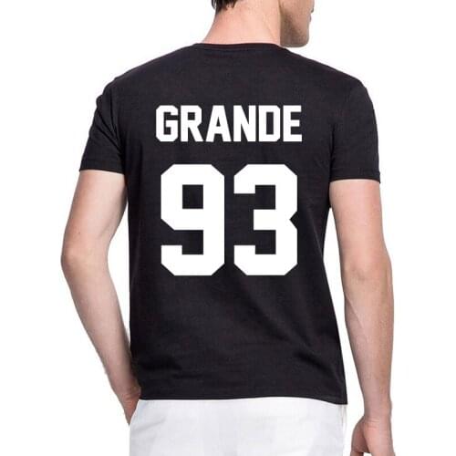 Drop Shipping Trendy GRANDE 93 Women Men T Shirt Awmblr Ootd Ariana Truly 1993 Shirt Casual Funny T-shirt for Lady Top Tee