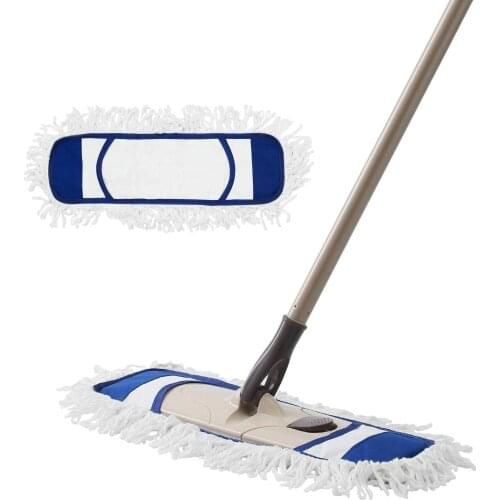 Cleanhome Microfiber Mop with Extendable Adjustable Handle and 2 Washable Pads for Wet & Dry Floor Cleaning