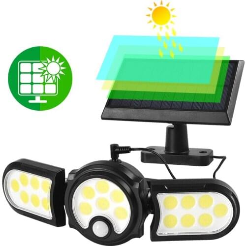 Solar Lights 140 COB Waterproof Outdoor Indoor Solar Lamp With Adjustable Head Wide Lighting Angle For Garden Lawn Courtyard