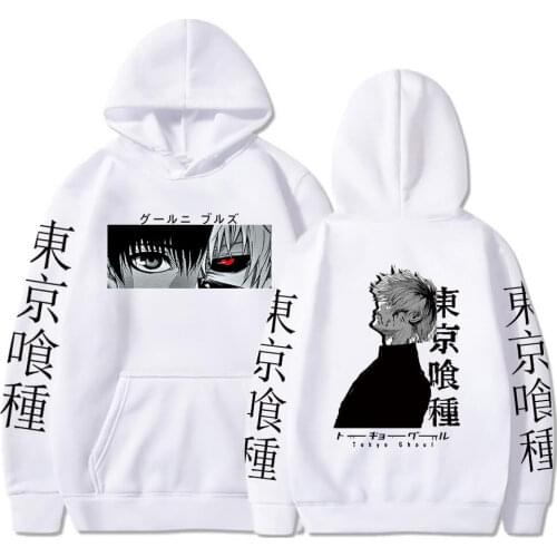 Tokyo Ghoul Anime Hoodie Pullovers Tops Long Sleeve Ken Kaneki Graphic Casual Fashion Men Women Sweatshirts Hoody
