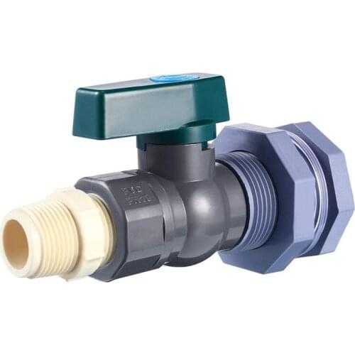 Pipe Fitting PVC Spigot Rain Barrel Faucet Kit 3/4 Inch PVC Rain Barrel Valve With Bulkhead Fitting And Hose Adapter Garden Tool