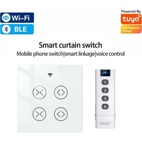 Tuya Smart Curtain Blind Switch WiFi+Bluetooth Roller Shutter Electric Motor Smart Life APP Remote Control For Alexa Google Home