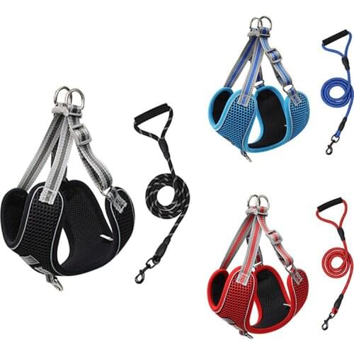 XL-4XL Dog Harness Vest Breathable Large Dogs Pet Dogs Training Harness Adjustable Reflective Harnesses Pitbull Labrador Collars