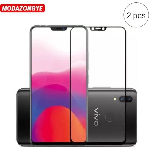2Pcs For Vivo V9 Tempered Glass Vivo V9 Screen Protector Full Cover Film 9H Tempered Glass For Vivo V9 V 9 1723 Vivo Y85 Glass