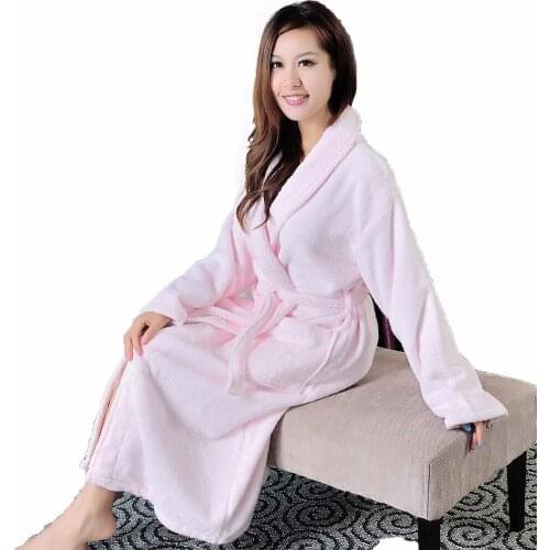 100% Cotton Women Bathrobe Winter Womens Robe Sleepwear Blanket Towel Fleece Hotel Robe Thickening Lovers Long Soft Autumn