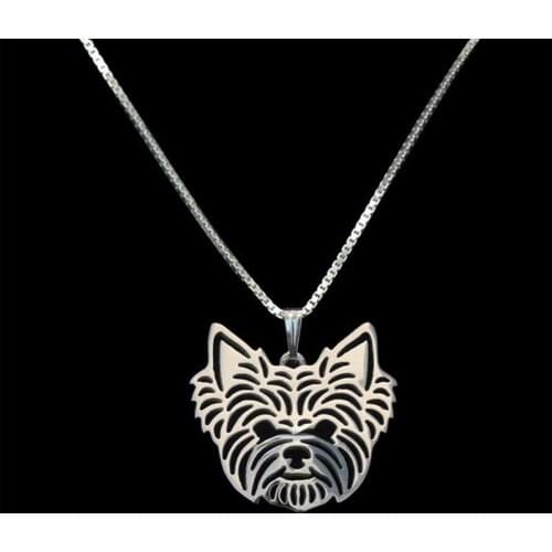 Womens Yorkshire Terrier Pendant Necklaces Lovers' Alloy Dog Necklaces Drop Shipping