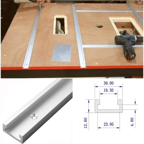 1pcs 800mm T-tracks Aluminum Slot Miter Track Jig Fixture for Router Table Bandsaws Woodworking Tool