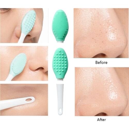 1Pcs Silicone Nose Brush Beauty Wash Face Exfoliating Blackhead Extrator Remover Facial Cleansing Brush Tools Blackhead Remover