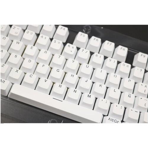 104Pcs Spanish ABS Stylish Backlight Keycaps Replacement Mechanical Keyboard Accessory Keycaps