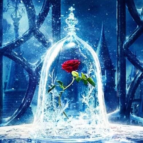 5D DIY Diamond Painting Rose Landscape Cross Stitch Kit Full Drill Embroidery Mosaic Art Picture of Rhinestones Home Decor Gift