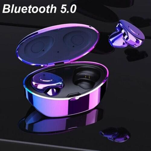 Wireless Mini Bluetooth 5.0 Sport HiFi Stereo Sport Earbuds with Mic Earphone IPX5 Waterproof Hands-free For Car Driving Phone