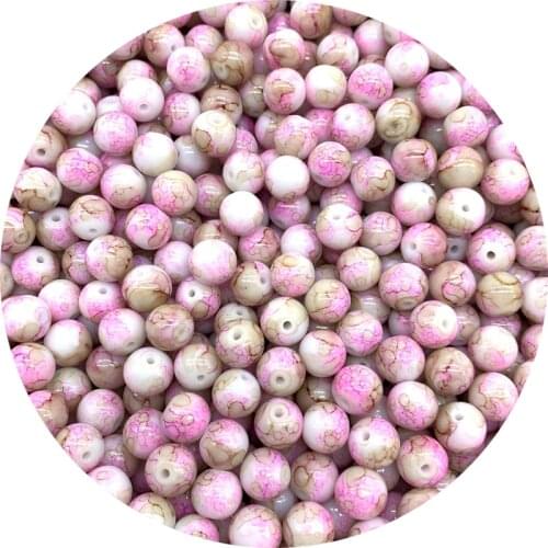 4/6/8/10mm Glass Beads Round Loose Spaced Beads DIY Bracelet Earrings Charms Necklace Beads For Jewelry Making SHS202