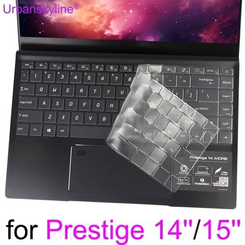 Keyboard Cover for MSI Prestige 15 14 Evo Clear Silicone TPU Protector Skin Film Case Laptop Rose Pink A10SC A11SCX 2021 2020
