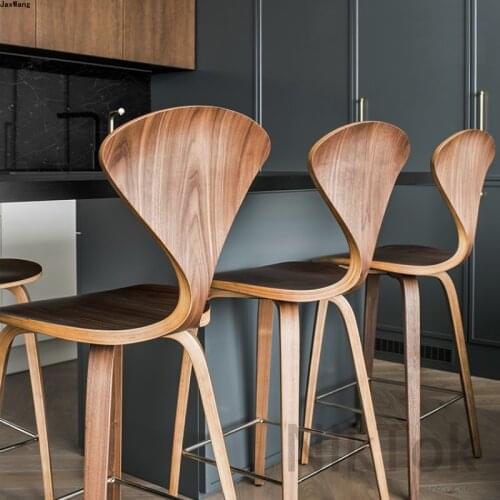 Wooden Dining Chair American Retro Industrial Style creative Lounge Backrest Chair Solid Wood Dining Chairs Kitchen Furniture