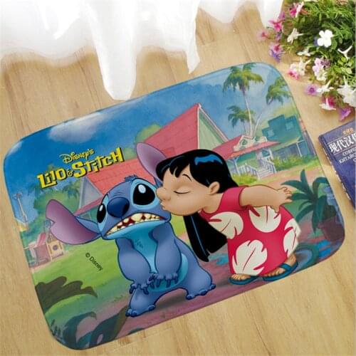 Disney Lilo & Stitch Door Mat Bathroom Rug Kitchen Carpets Bedroom Floor Absorbent Outdoor Doormat Wedding Aisle Decorations