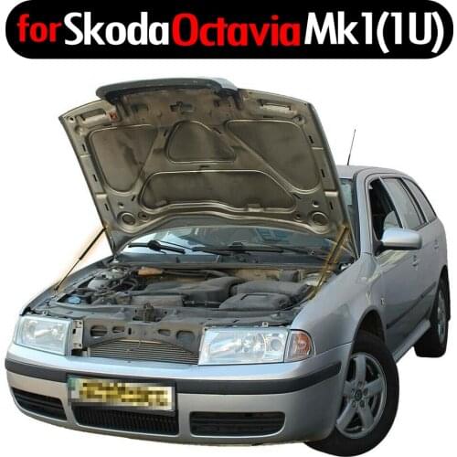 For Skoda Octavia Tour 1996-2010 Mk1 1U Front Bonnet Hood Modify Gas Struts Carbon Fiber Spring Damper Lift Support Absorber