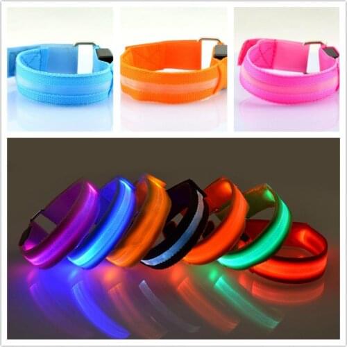 LED Reflective Armband Flashing Belt Wristband Safety Warning Light Night Outdoor Sporting Running Walking Cycling Bracelet