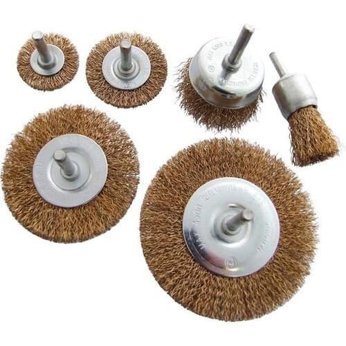 Gfb 6 Piece Pin Wire Brush Set Drill Brush Set