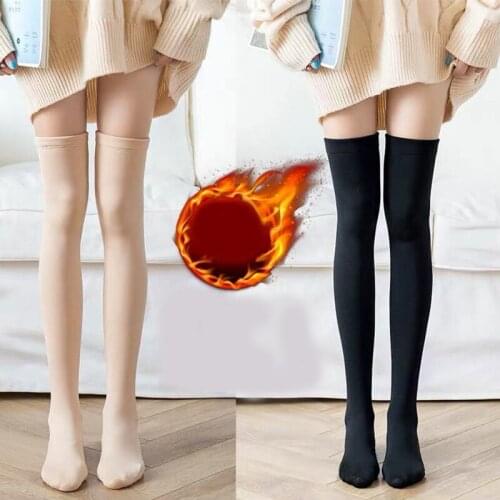 Thick Warm Long Socks Women Thigh High Socks Winter Thermal Over the Knee Socks for Ladies Girls Stockings