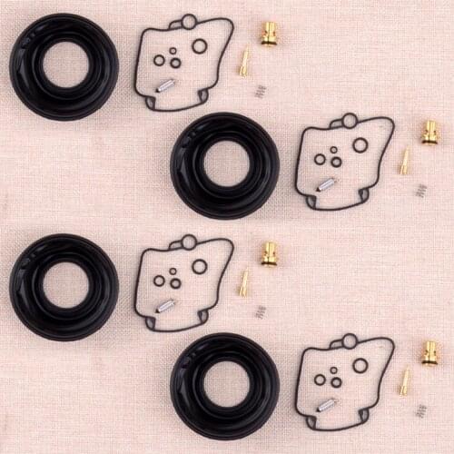 CITALL 4Sets Motorcycle Carburetor Repair Rebuild Kit Plunger Diaphragm Fit for Suzuki GSXR 750 750W