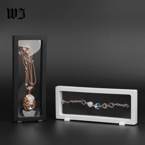 PET Elastic Membrane Plastic Frame Ring Necklace Charm Bracelet Bangle Pendant Watch Jewelry Set Display Stand Holder 9*23cm