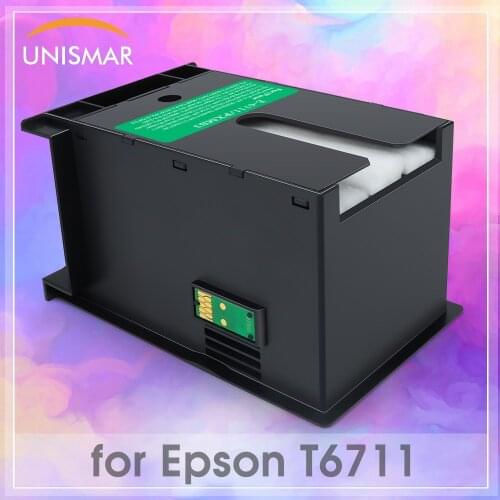 Unismar T6711 Waste Ink Maintenance Box For Epson WF 7721 7720 7710 7715 7210 7610 7620 3620 3640 L1455 ET-16500 WF-3540 Printer