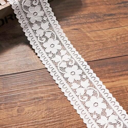 5 Yards Stretch Elastic Lace Trim White Lace Ribbon Band For Sewing Bra Underwear Lingerie Decoration Lace Headband Accessories