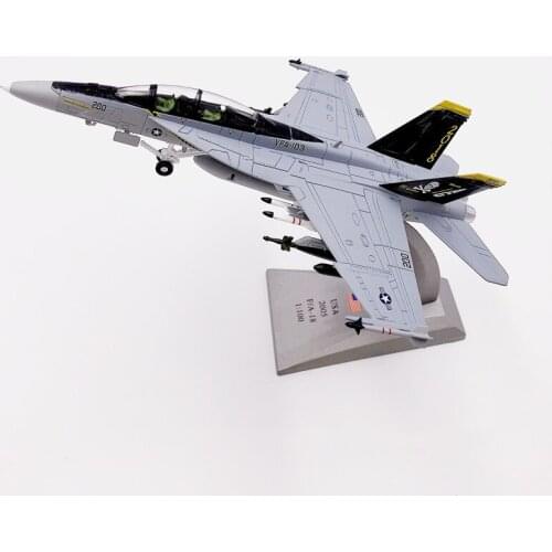 Diecast 1/100 Scale F18 Grumman Tomcat F/A-18F Pirate Flag Fighter USA Army Air Force Metal Plane Model Toy Military Model Toys