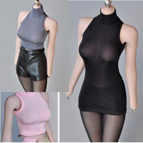 1/6 Scale Clothes Accessories female figure sexy tight strapless T-shirt vest clothing model