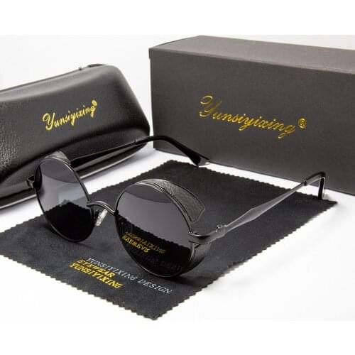 YUNSIYIXING Polarized steampunk Sunglasses Men Brand Vintage Sun Glasses For Men Driving Eyewear Accessories gafas de sol 3362
