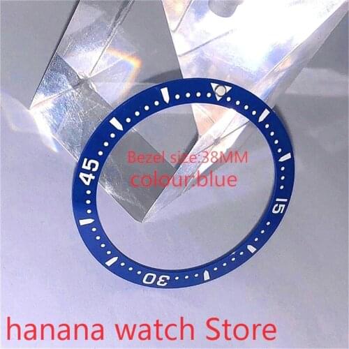 BLIGER brand new high-quality hot-selling 38mm blue rotating glass digital bezel, suitable for 40mm self-winding mens watches