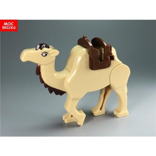 Single Sale MOC Bricks Animal Camel Desert Explore Mounts Educational Building Blocks figure DIY Toys for children Dolls gifts