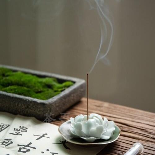 Simple Peony Incense Seat For Buddha And Zen Tea Accessories Улун Чай